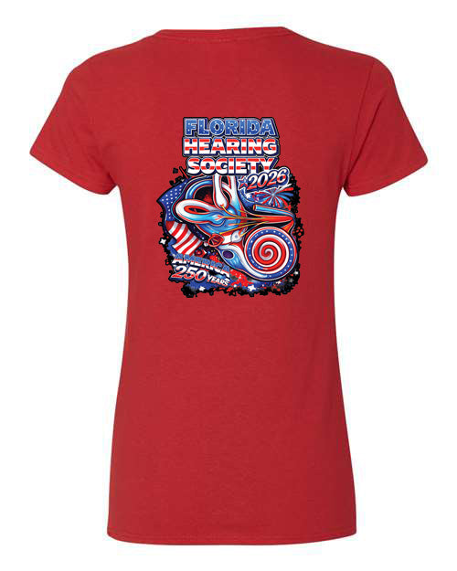 Florida Hearing Society T-Shirt 2026 - Red Ladies
