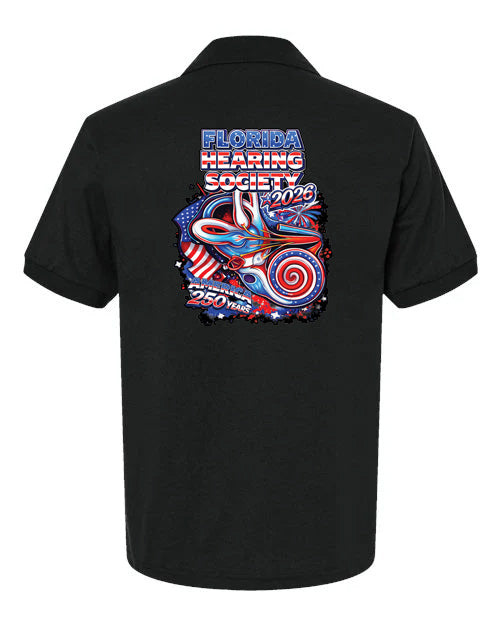 Florida Hearing Society Polo 2026 - Black