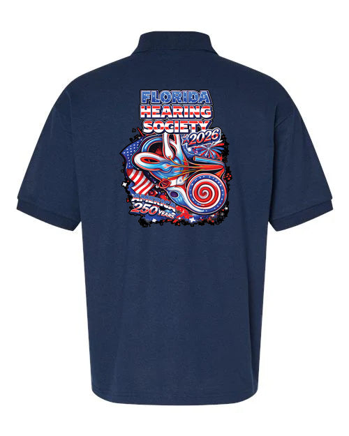 Florida Hearing Society Polo 2026 - Blue