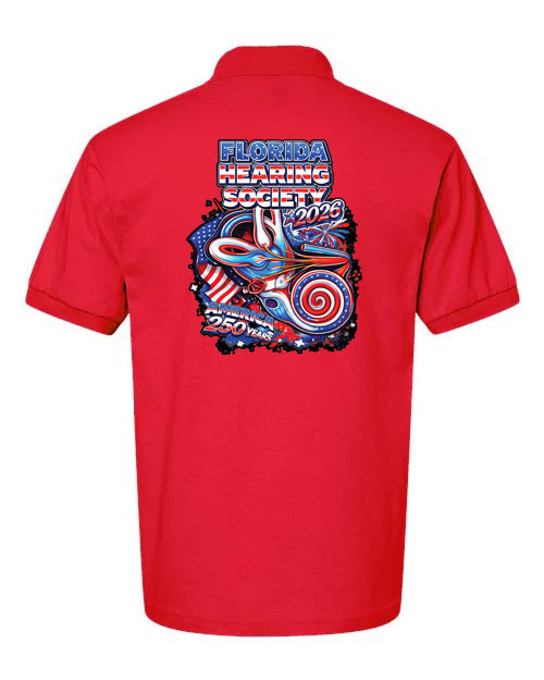 Florida Hearing Society Polo 2026 - Red