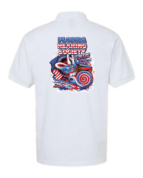 Florida Hearing Society Polo 2026 - White